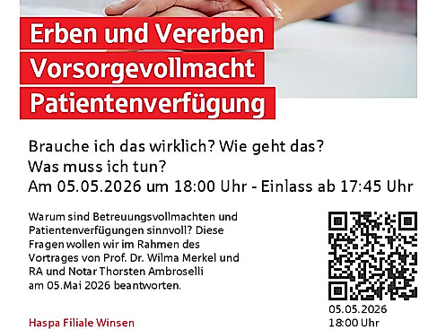 Erben und Vererben, Vorsorgevollmacht, Patientenverfügung