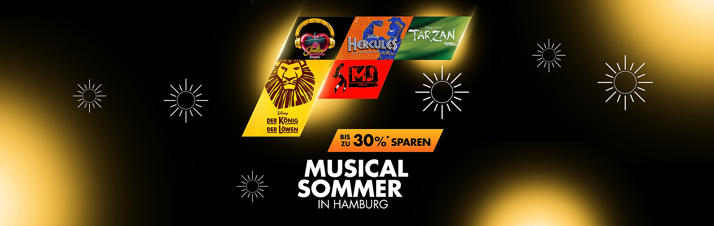 Musical Sommer Aktion bis zu 30 Prozent Rabatt