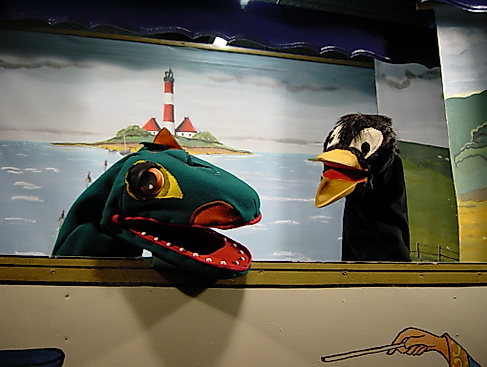 Das Krokodil Otto und Rabe Rudi.