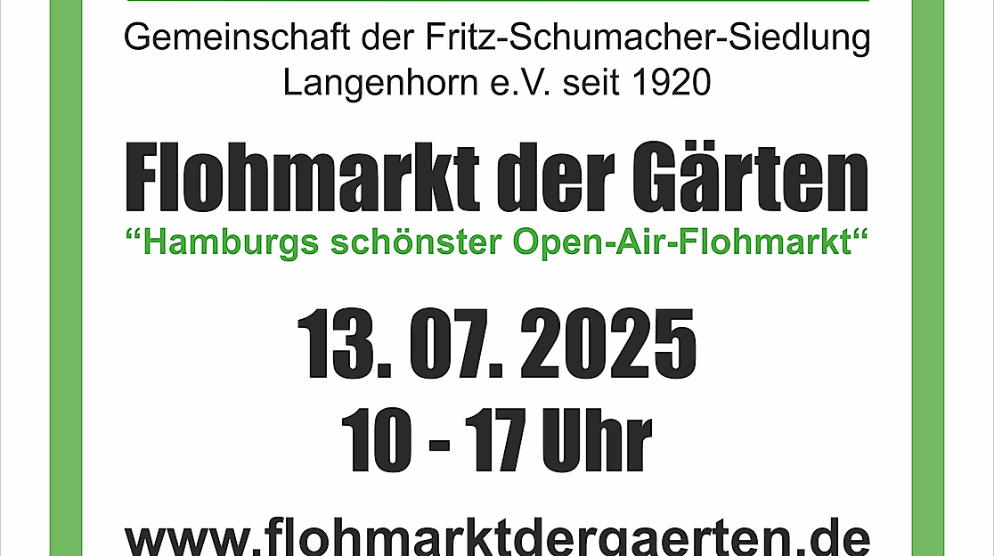 Flohmarkt der Gärten Plakat