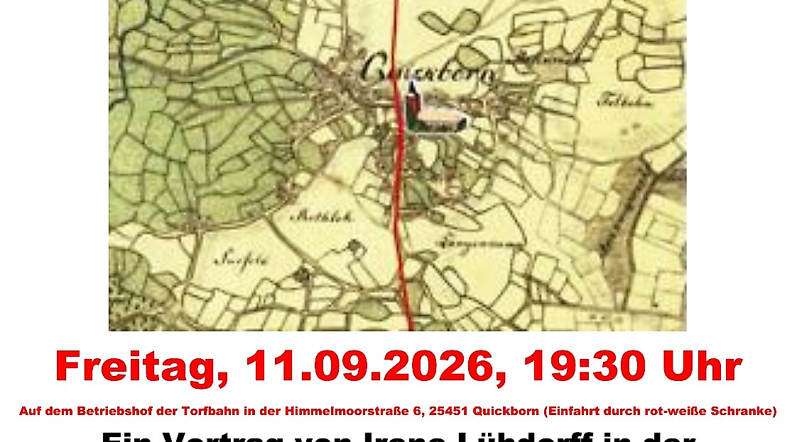 Alte Karte von Quickborn