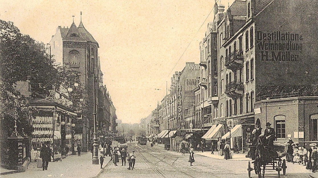 Historische Ansichtskarte der Eimsbütteler Chaussee