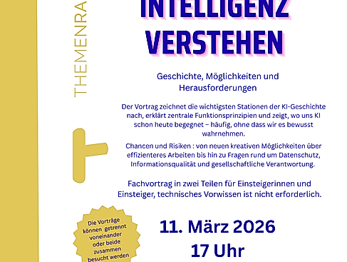 Vortrag "KI verstehen", 11.03.2026 17 Uhr
