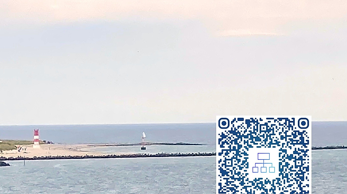 Düne Helgoland mit QR-Code