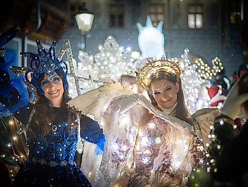 Meet and Greet mit Figuren der Lichterparade