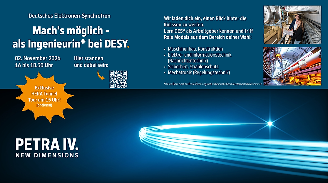 Flyer der Ingenieurinnenveranstaltung bei DESY 2026