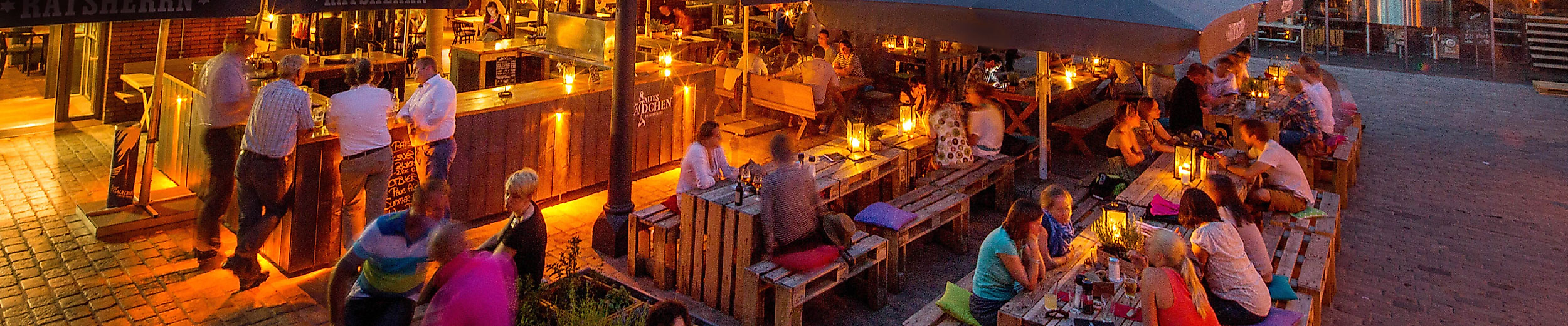 Nightlife in Hamburg im Sommer