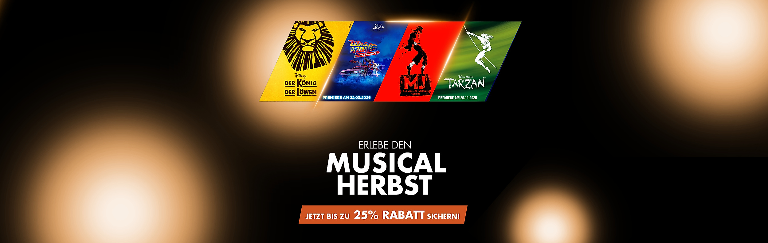 Musical Herbst Aktion bis zu 25 Prozent Rabatt