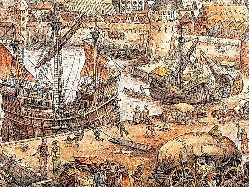 Hansehafen im Mittelalter