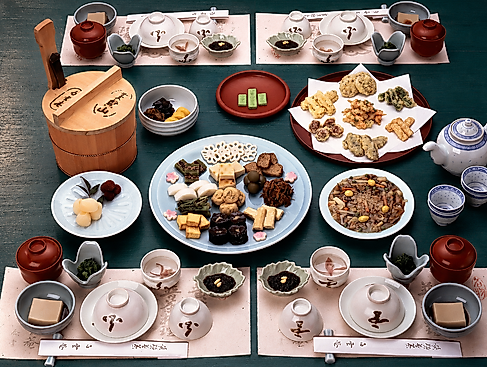 Fucha Ryori Food, background AI-enhanced