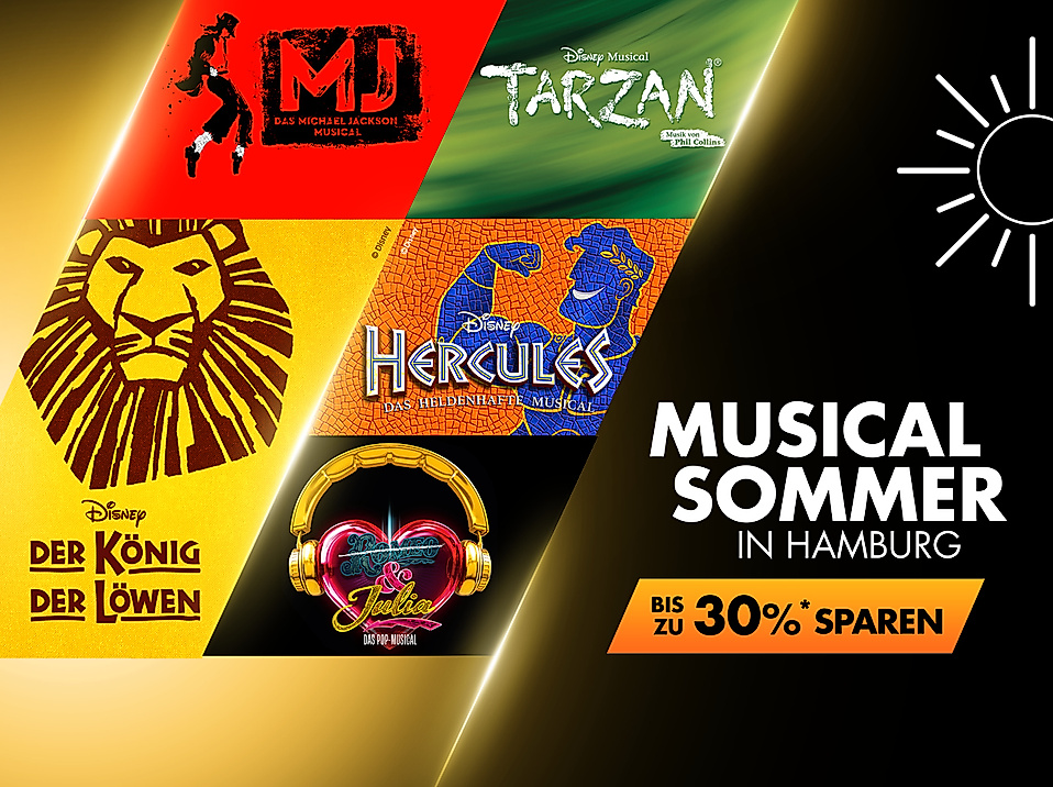 Musical Sommer Aktion bis zu 30 Prozent Rabatt