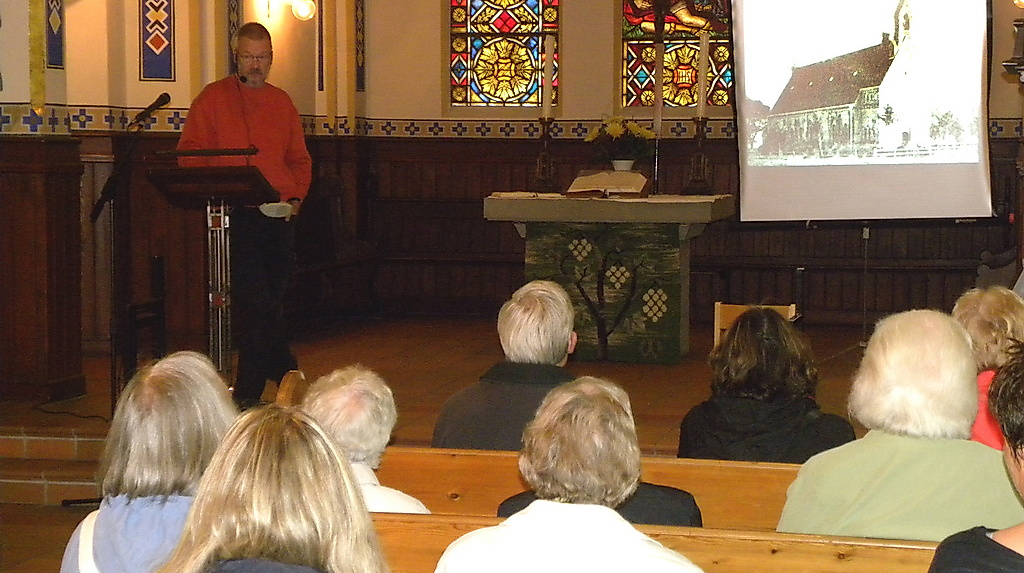 Vortrag in einem Denkmal