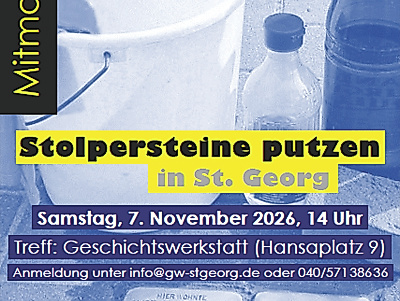 Stolpersteine reinigen in St. Georg