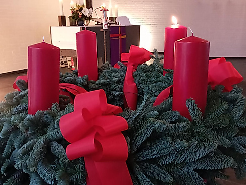 Adventskranz in der Heilig-Geist-Kirche