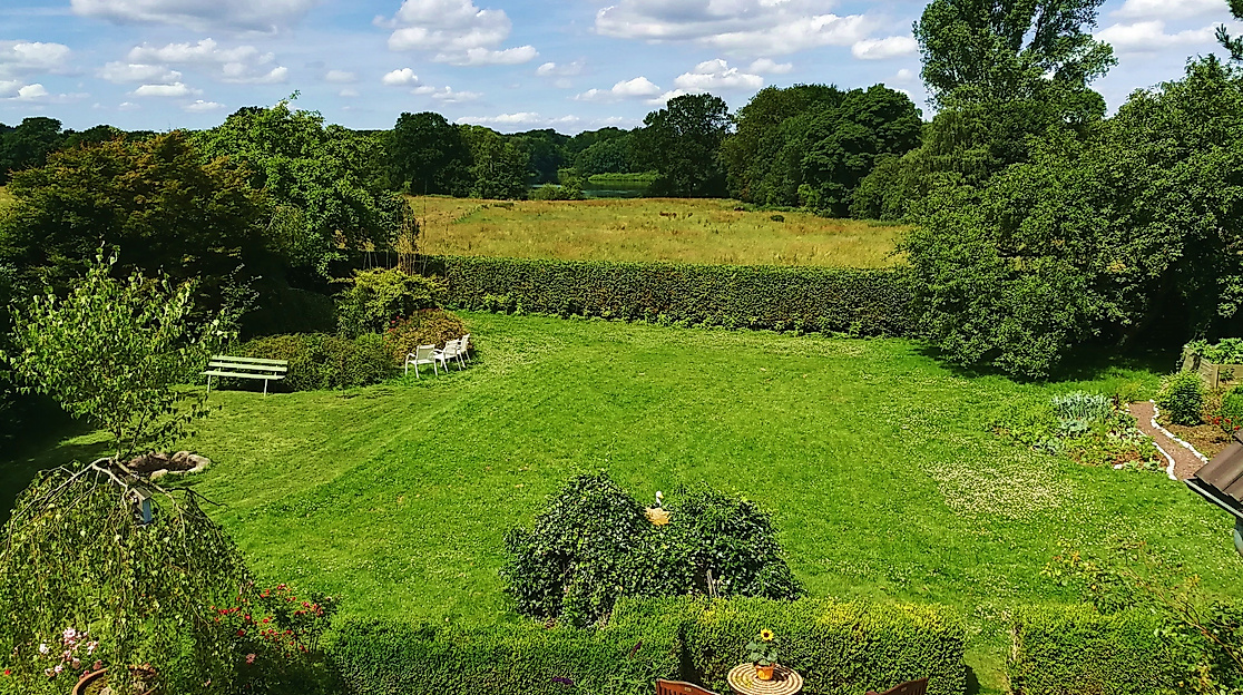 Ausblick vom Little Paradise auf Naturschutzgebiet Hoisdorfer Teiche