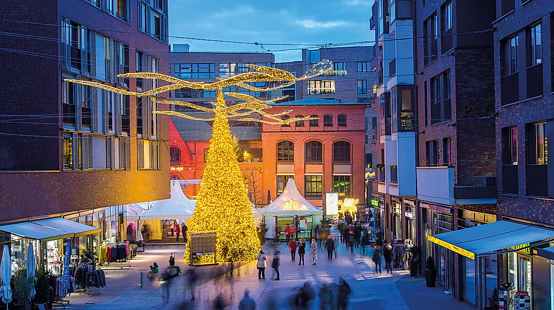Christmas market at the HafenCity