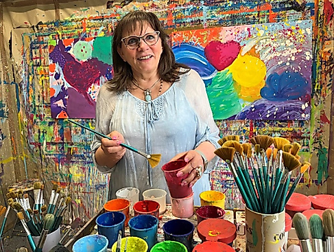 Kreatives Atelier voller Farben