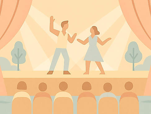 Theateraufführung drinnen