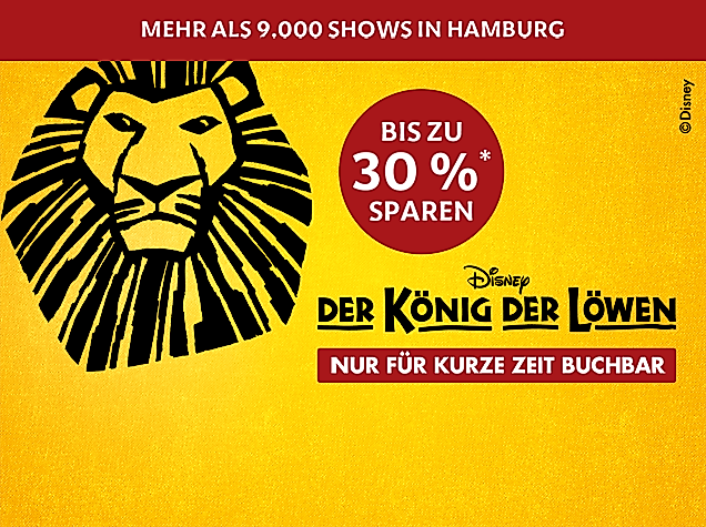 König der Löwen Ticketaktion mit bis zu 30 % Rabatt