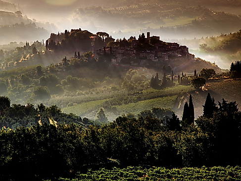 Pressebild Toscana - Chianti, Morgennebel