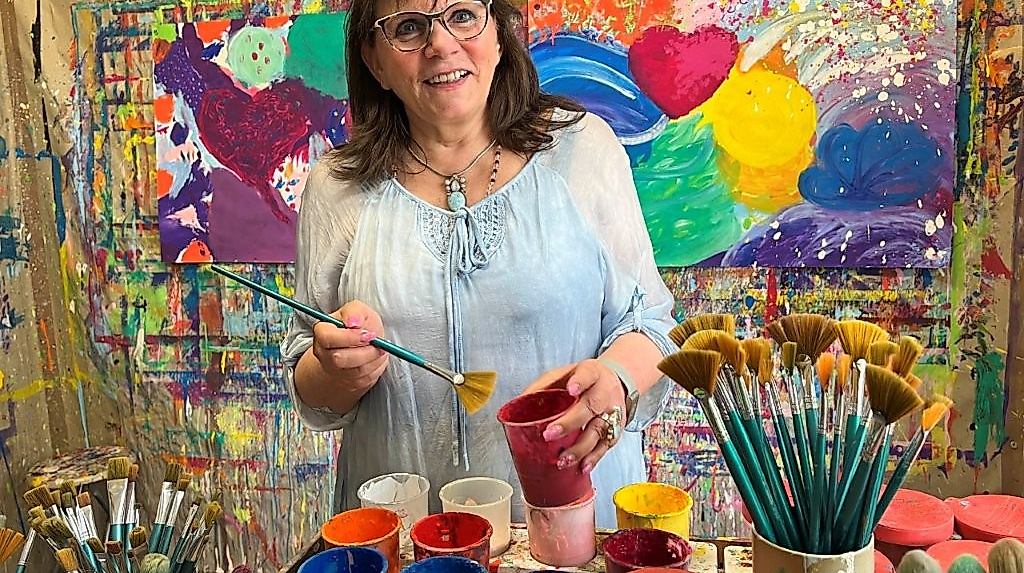 Kreatives Atelier voller Farben