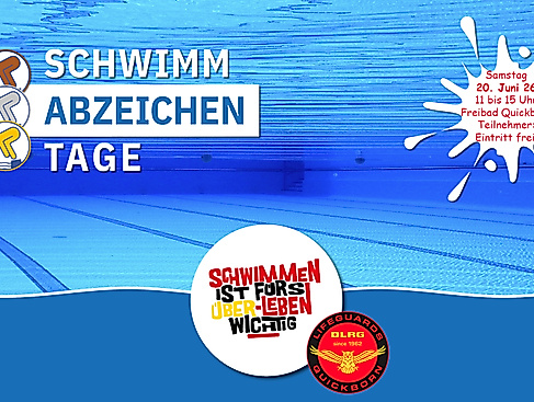 Schwimmen ist lebenswichtig - mach Dein Abzeichen am 20. Juni