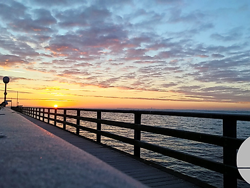 Seebrücke am Morgen