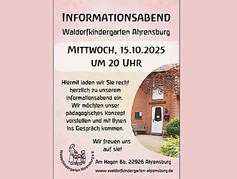 25-10-15 Infoabend Waldorfkindergarten Ahrensburg