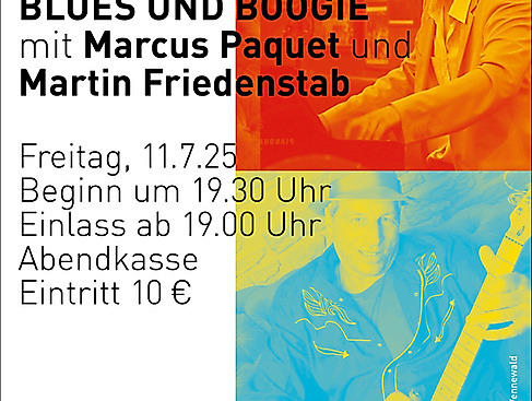 Boogiewoogie und Blues mit Marcus Paquet und Martin Friedenstab