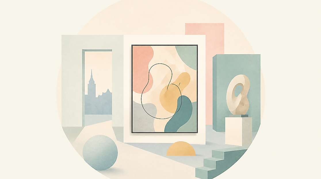 Abstrakte Kunst in Pastell