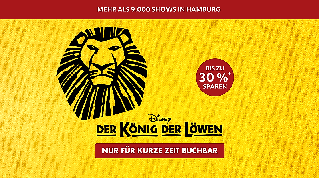 König der Löwen Ticketaktion mit bis zu 30 % Rabatt
