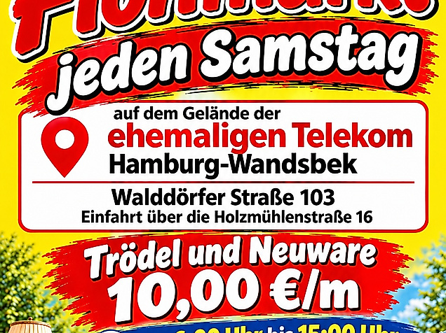 jeden Samstag Flohmarkt telekom-wandsbek