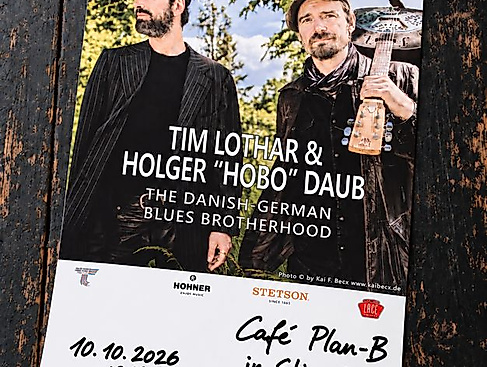Blues Musik im Café Plan B: Tim Lothar & Holger "Hobo" Daub