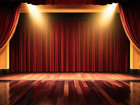 theaterbühne mit Vorhang