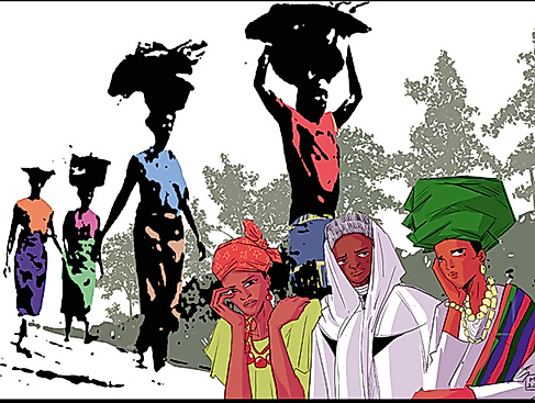 Bild zum Weltgebetstag 2026 „Rest for the Weary“ von der Künstlerin Gift Amarachi Ottah