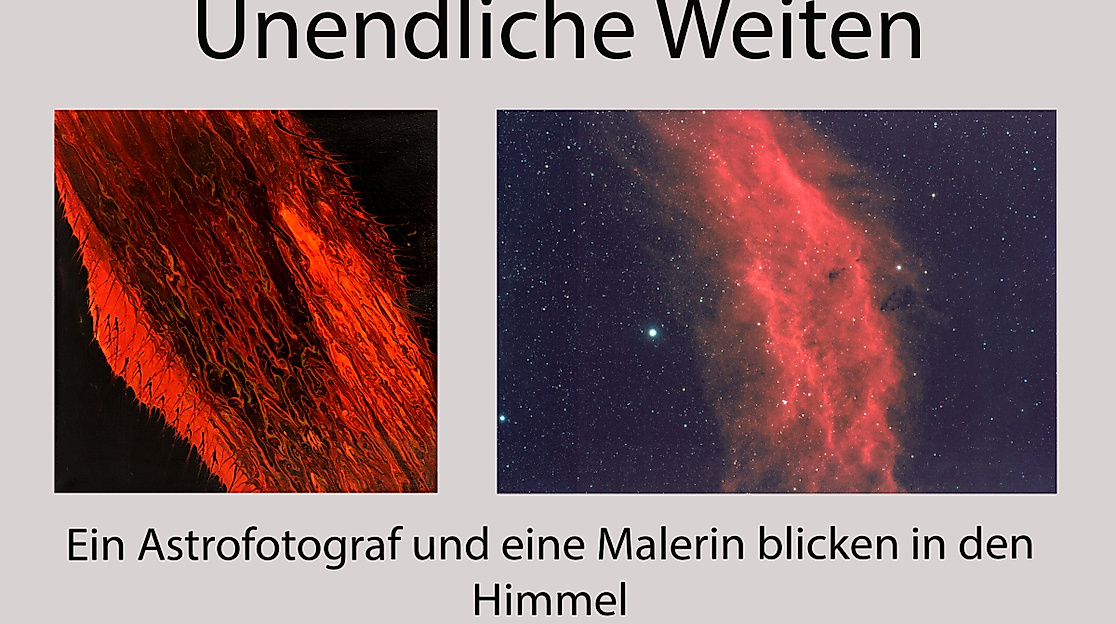 Ausstellungsplakat unendliche Weiten Art Pfefferle
