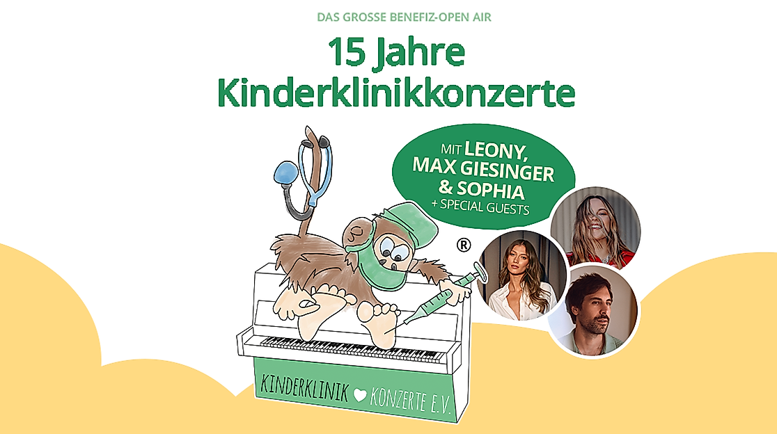 15 Jahre Kinderklinikkonzerte mit Leony, Max Giesinger & Sophia + Special Guests