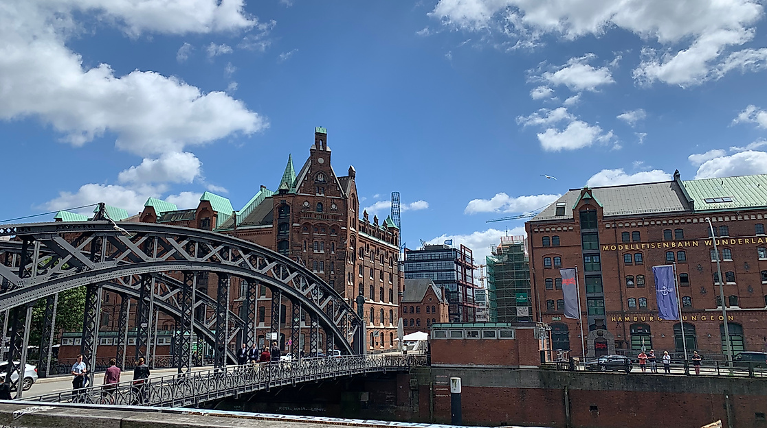Blick in die historische Speicherstadt