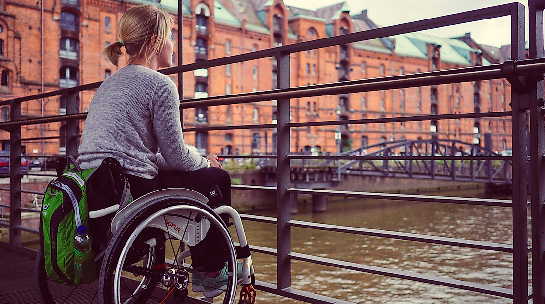 Hamburg mit dem Rollstuhl