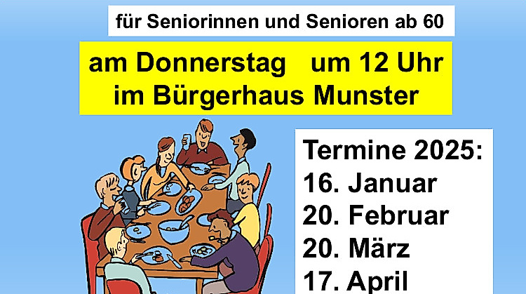 Mittagsschmaus 2025 bis Juni