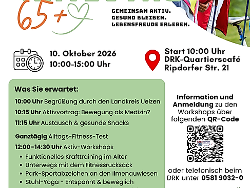 Uelzen Aktivtag 65+ – Gemeinsam aktiv. Gesund bleiben. Lebensfreude erleben.