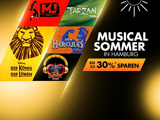 Musical Sommer Aktion bis zu 30 Prozent Rabatt