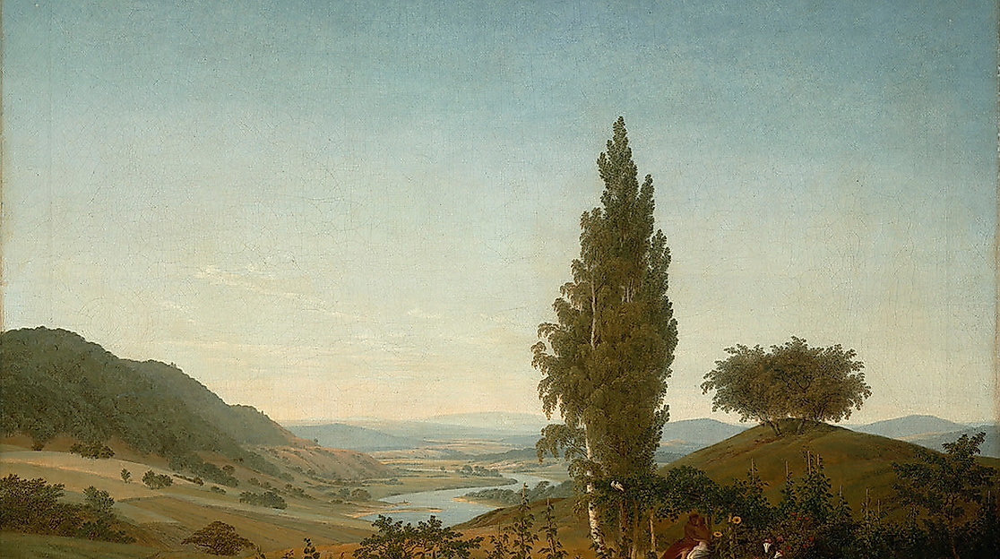Sommerlandschaft mit Liebespaar, Gemälde von Caspar David Friedrich