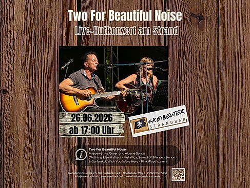 Live Musik am Strand mit Two for Beautiful Noise