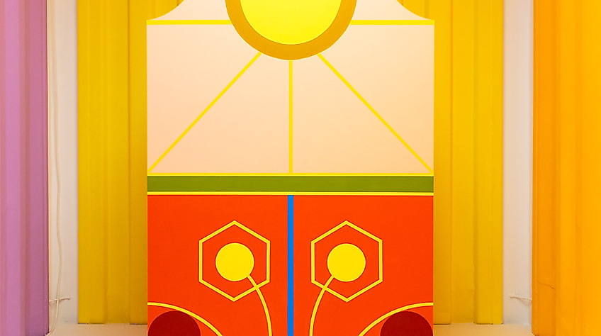 Ana Kostova  Innere Landschaft, 2025, Acryl auf MDF, 175 x 105 cm  Ana Kostova