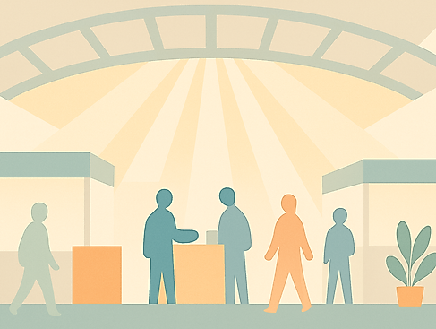 Ausstellung im modernen Konferenzzentrum