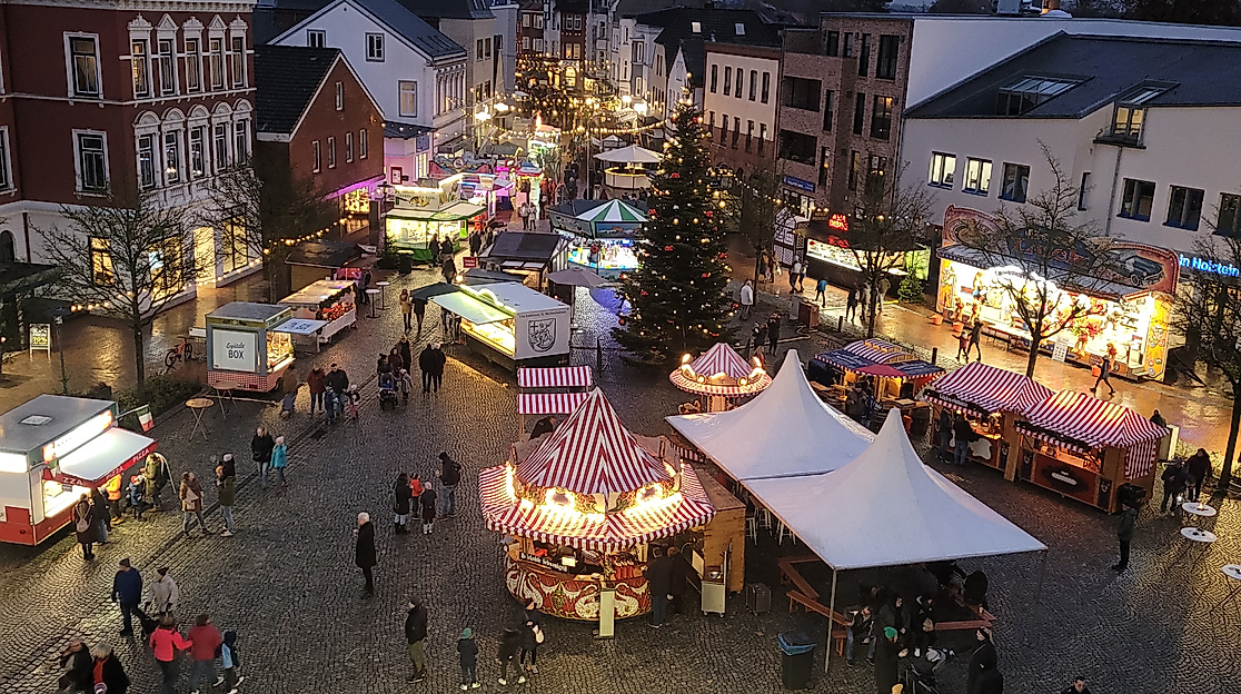 Weihnachtsmarkt von oben 2022