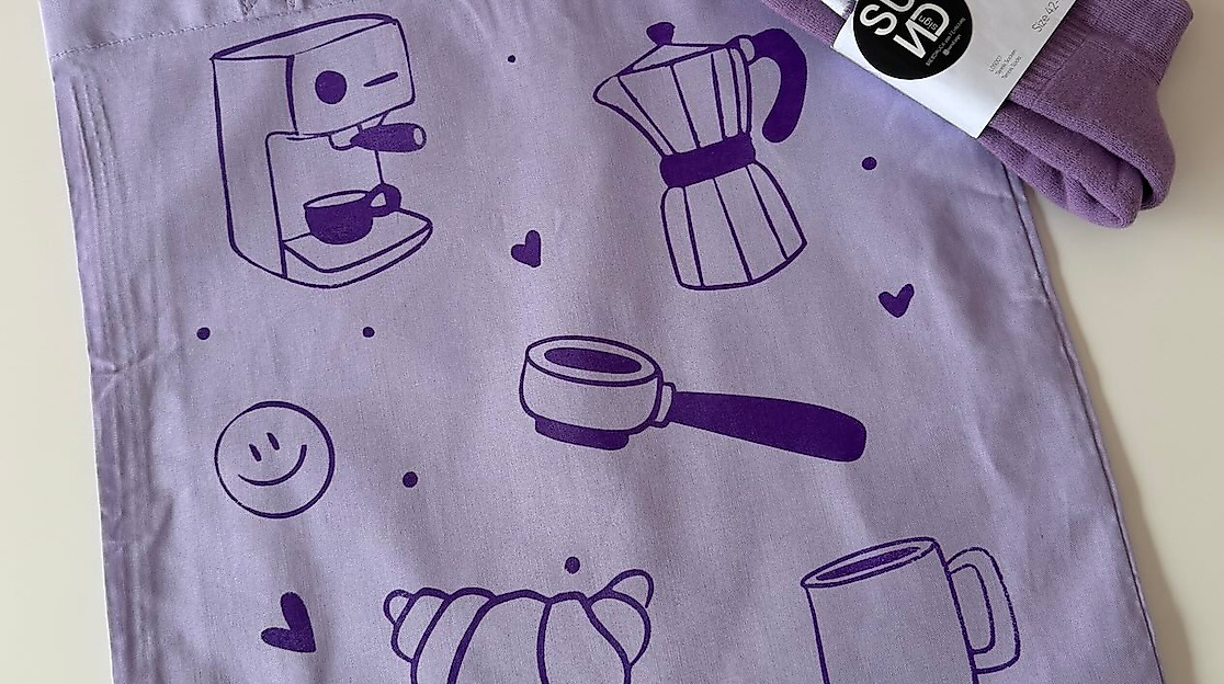 Siebdruck auf Tasche & Socken