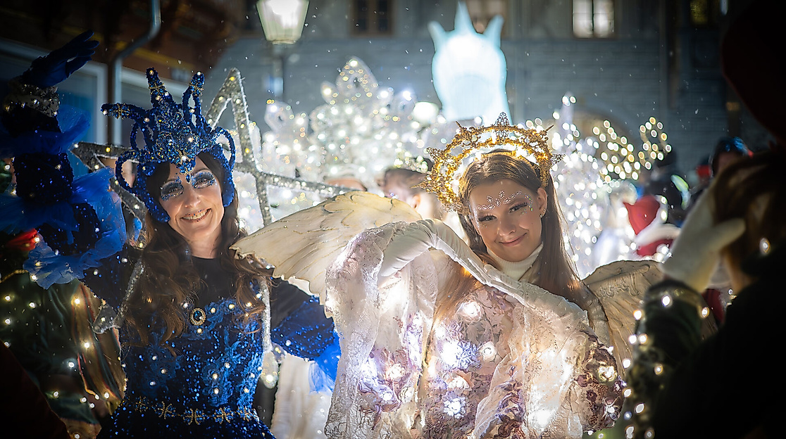 Meet and Greet mit Figuren der Lichterparade