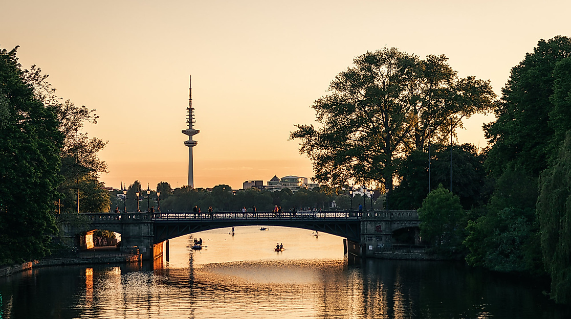 Sonnenuntergang Außenalster